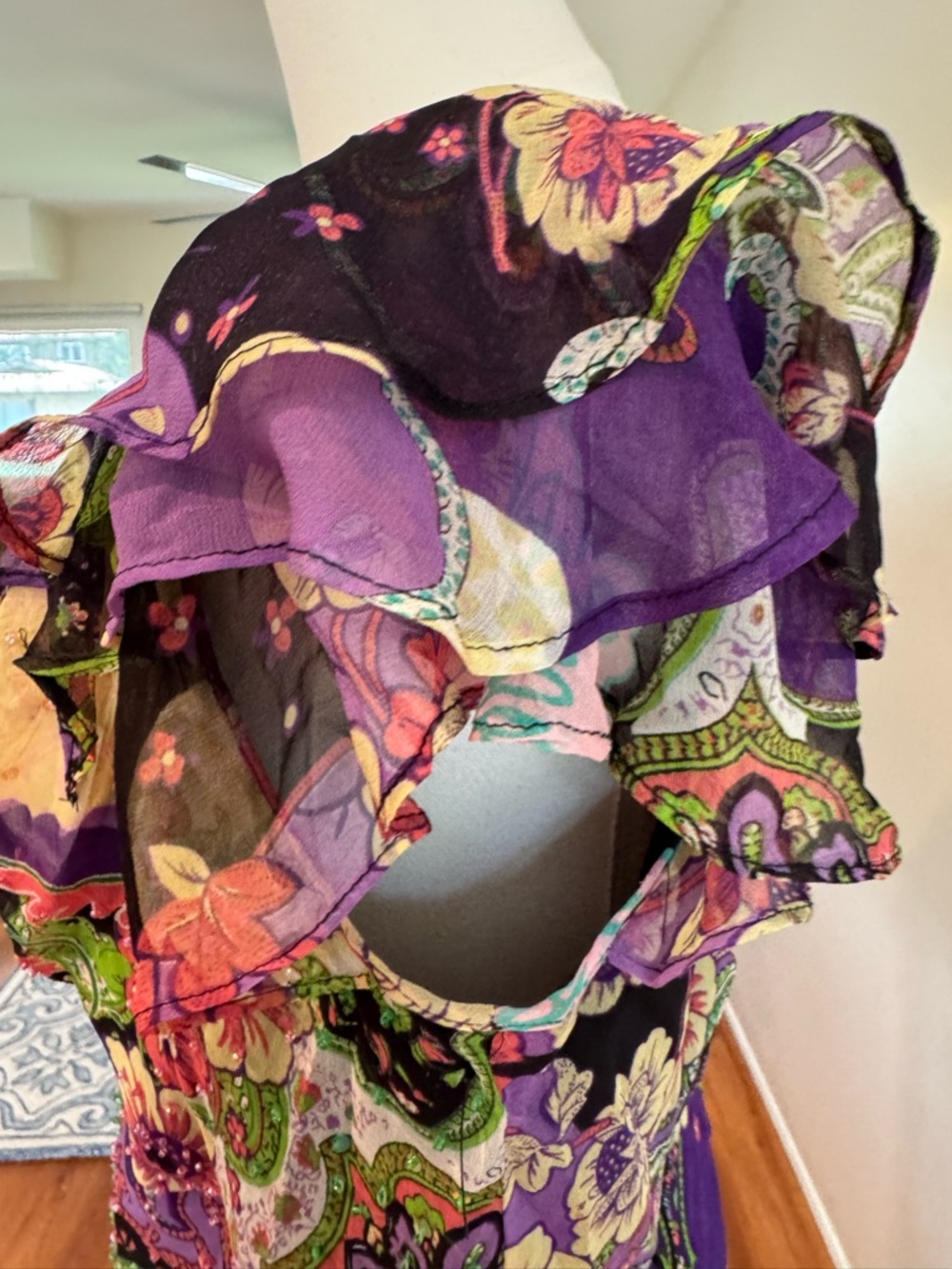 Vintage Late 90s/Early 2000s MIXIT 100% Silk 2-Piece Top and Skirt Set - Picture 8 of 15